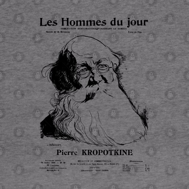 Peter Kropotkin Les Hommes du Jour Cover - Anarchist, Socialist, Anarcho-Communist, Philosopher by SpaceDogLaika